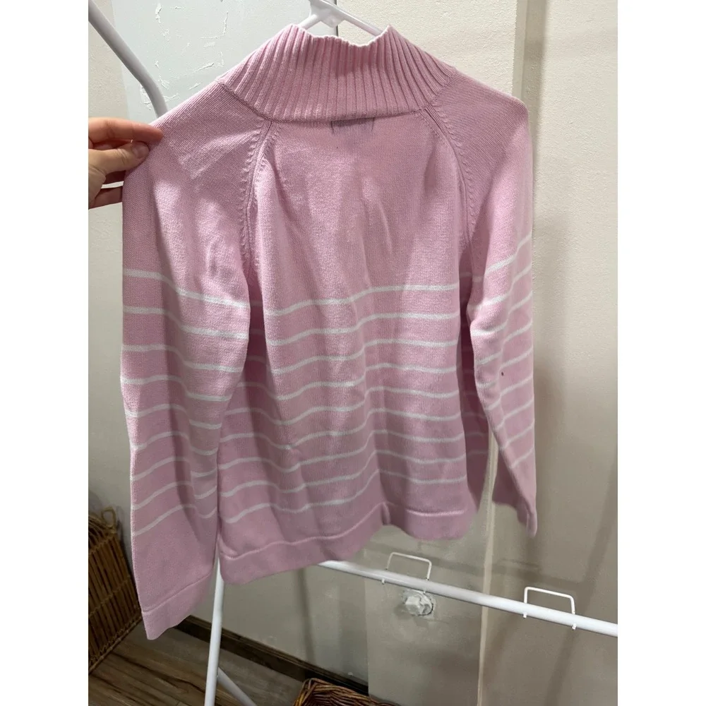 Coastal Grandma Beachy Coastal Coquette Mock Neck Sweater Pullover Size Xl - Picture 4 of 4